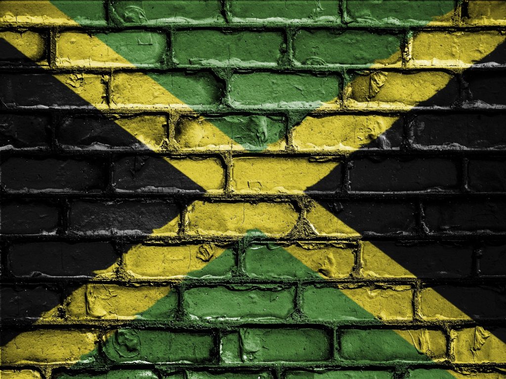 Jamaican Flag on Wall
