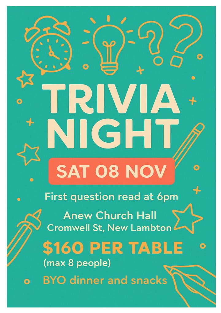 Trivia Night 8th November 2025 Trivia Night 8th November 2025